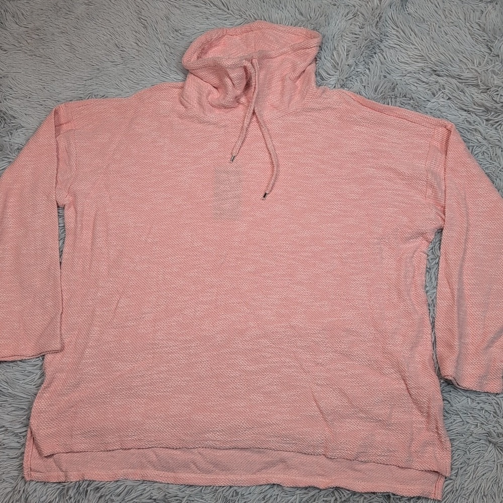Jones New York Sweatshirt Womens XL Pink Athletic Knit Top Lightweight New